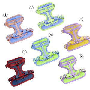 OEM ODM logotipo personalizado de lujo de diseñador sin tirones PVC neopreno mascota perro plomo <span class=keywords><strong>collar</strong></span> arné<span class=keywords><strong>s</strong></span> conjunto con correa para perro gato - Product Image 3