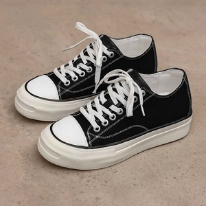 2026 Spring Low-<b>top</b> Canvas Sneakers for Fitness Leisure Skateboarding Shoes Rare Classic Thick-soled High-ankle Men's Shoes - Product Image 1