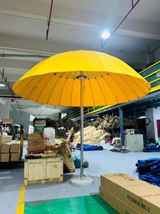 Parasol de plage personnalisé commercial pour hôtel café perche en <span class=keywords><strong>bois</strong></span> imperméable parasol cadre en aluminium polyester promotionnel option bon marché - Product Image 3