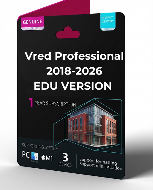 DIGILICEN FUSION 360 Customization Vred Professional EDU Software Mac Internet 1 Year License Subscription DVD Stock