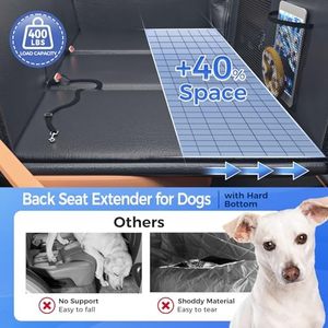 Werkseitig wasserdichter PU-Leder-Hund Autos itz bezug Kratz feste Rücksitz verlängerung Hängematte für SUVs Autos Unterstützt 400 Pfund Oxford - Product Image 2