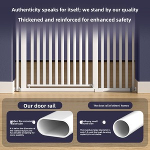 <span class=keywords><strong>Barrière</strong></span> de Sécurité Renforcée <span class=keywords><strong>pour</strong></span> Animaux de Compagnie, Anti-Chute <span class=keywords><strong>pour</strong></span> Chats et Chiens, <span class=keywords><strong>pour</strong></span> Balcon Intérieur, Sans Perçage, avec Verrouillage Automatique - Product Image 3