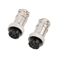 Connecteur Aviation GX16 Femelle (2-10 Broches) - Contacts en Cuivre Plaqué Or, Prise Industrielle avec Fixation sur Câble, Livraison en 7 Jours