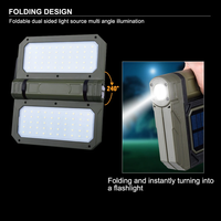 Luz LED retráctil para tienda de campaña, reflector para exteriores con carga USB, iluminación de trabajo magnética alimentada por batería
