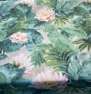 Tissu d'ameublement imprimé numériquement à motifs floraux tropicaux de Nassau, vendu au mètre |   Textile de décoration intérieure élégant et durable - Product Image 2