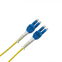 Cordon de brassage fibre optique COMTON Uniboot LC vers LC Monomode G.657A1 9µm Jaune LSZH/PVC avec gaine Push-Pull Certifié ROHS 1m