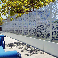 Jardinière autoportante en alliage d'aluminium découpé au laser avec treillis pour plantes grimpantes, trou de drainage, durable, écologique, décoration intérieure