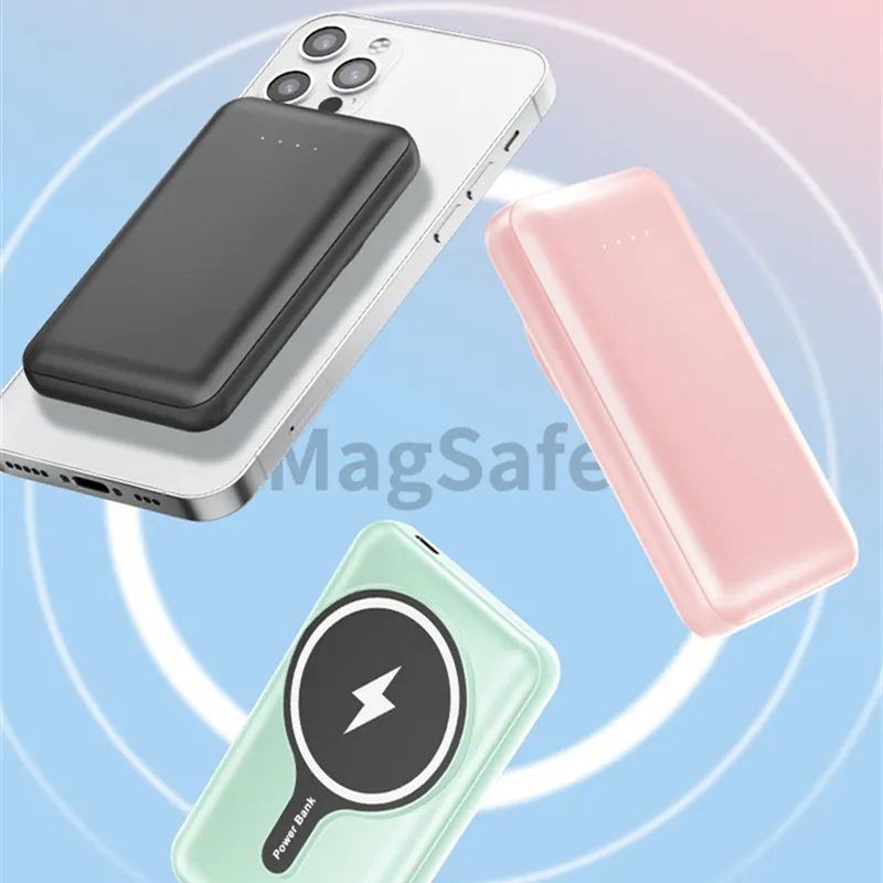Mini wireless magnetic charging power bank magnetic 10000mah for iphone 11/12pm
