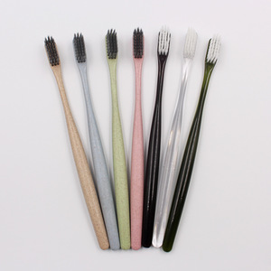 Cepillo de Dientes de Paja de Trigo Biodegradable Hecho a Medida, 18.9 cm, Cerdas Suaves, Manual, para Uso Doméstico, para Adultos - Product Image 1