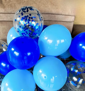 Set di 15 palloncini blu. Adatto per compleanni di ragazzi, <span class=keywords><strong>rivelazioni</strong></span> di genere, matrimoni, fidanzamenti, decorazioni per riunioni di amici - Product Image 5