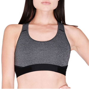 White Sports <b>Bra</b> With <b>Blue</b> Band High Support Workout Top Women's Athletic Wear - Product Image 2