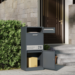 Không thấm nước freestanding bưu kiện ngoài trời thả hộp tự Pickup nhà vườn Hộp Thư Locker burglarproof hộp thư với khóa - Product Image 5