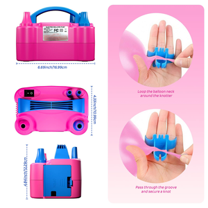 Pompe à ballons électrique portable, souffleur à buse unique en PP, 110V 600W, gonfleur de ballons, jouet cadeau - Product Image 2