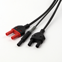 Carrete de eje concéntrico ETA4558G, cables de prueba de cuatro sondas, abrazadera de prueba Kelvin, línea de conexión de cable de alta precisión