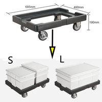 Bac à pâte à pizza en plastique empilable XL, boîte de transport pour boulangerie, boîte de fermentation pour la levée de la pâte avec couvercle, conteneur de stockage