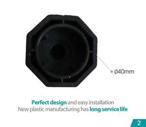 Hợp kim nhôm Con lăn màn trập cửa và cửa sổ mang 40 mét bát giác ống thép nhựa Con lăn màn trập End Cap - Product Image 3