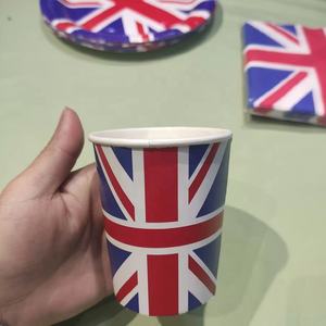 UK British Flag <strong>Plate</strong> Birthday Party Paper Tableware Supplies Set Napkins Cups Tableware Kit <strong>Union</strong> <strong>Jack</strong> Party Decoration - Product Image 4