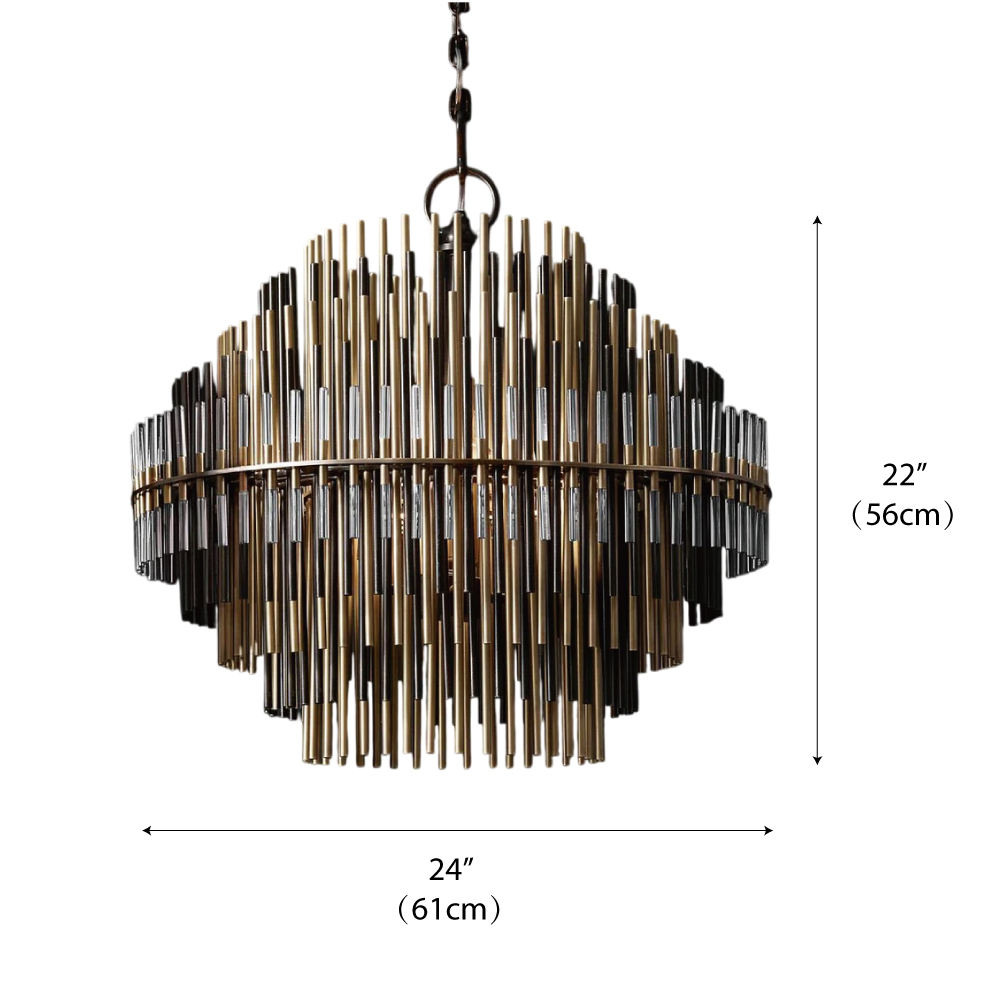 Brass & Black     D 61cm x H56cm / D 24" x H 22"