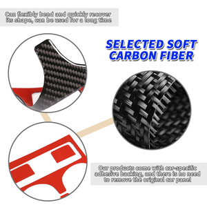 Pour X-Trail 2014 à 2018, véritable fibre de carbone souple, accessoires intérieurs de voiture, kits de décoration, autocollants - Product Image 4