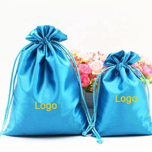 Sacs à perruques en satin imprimés sur mesure avec logo, pochettes anti-poussière pour perruques et extensions capillaires, pour emballage cadeau - Product Image 4