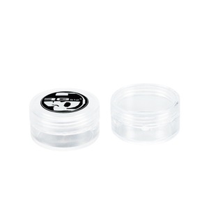 Clear Pet <b>Plastic</b> <b>Jar</b> 10Ml Round Screw Top With Rotating Lid For Eye Cream Cosmetic Trial Refill Bottles - Product Image 4