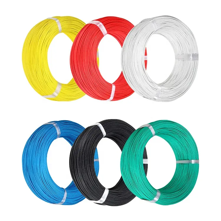 FEP Insulated Copper Wire Price tinned Copper Electrical Wire 1 Roll Black Yellow Green Red fep electric wire