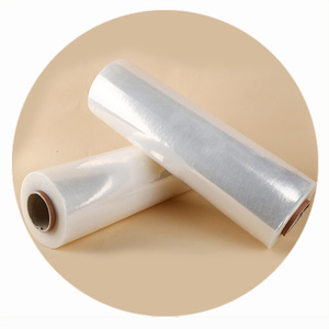 18 Mic Lldpe Wrapping Pallet Transparent Stretch Hood Film Packaging Shrink Film <b>Wrap</b> Roll Hand <b>Clear</b> Stretch Film - Product Image 2