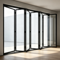 Fenêtre pliante horizontale en polyuréthane FRP, à ouverture latérale gauche-droite, grande ouverture pour projets résidentiels et villas