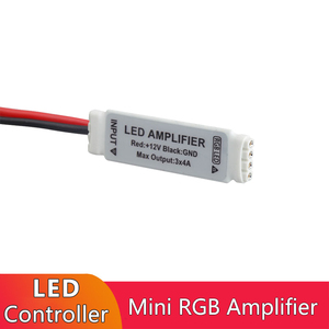 Amplificador LED RGB de 12a, controlador de atenuación de 3 canales, repetidor de señal de atenuación para tira de colores 5050 2835, CC de 5V, 12V y 24V - Product Image 2