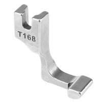 Pied de fermeture éclair invisible simple face T168 pour machine à coudre standard