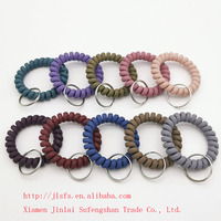 Bracelet extensible Bracelet porte-clés poignet porte-clés porte-ressort anneau Gym Sport élastique Flexible spirale bobine bande Bracelet
