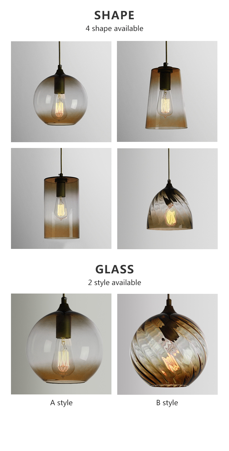 Modern Style Decoration Residential Bathroom Office 9W Red Coffee E27 Pendant Light