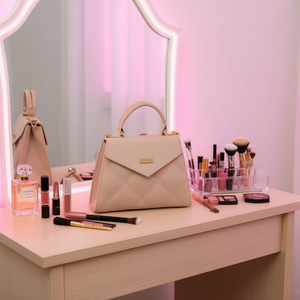 Fana Women's Aimar Makeup Crossbody <b>Bag</b> 6-10L <b>Leather</b> Organizer With Shoulder Strap - Product Image 2