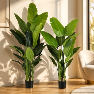 <span class=keywords><strong>Plante</strong></span> <span class=keywords><strong>artificielle</strong></span> en pot en forme de feuille de bananier, <span class=keywords><strong>grande</strong></span> <span class=keywords><strong>plante</strong></span> verte pour la <span class=keywords><strong>d</strong></span>écoration intérieure de la maison et du bureau, vente en gros - Product Image 1