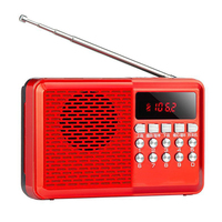 Radio MP3 BT multifungsi portabel Mini, Radio portabel dengan Volume tinggi untuk mendengarkan drama Radio portabel