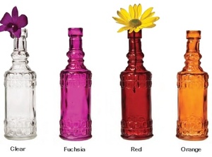 Bouteilles <span class=keywords><strong>en</strong></span> <span class=keywords><strong>verre</strong></span> vintage avec bouchons <span class=keywords><strong>en</strong></span> liège, vases à fleurs, formes assorties, ensemble de bouteilles de 5 pouces de haut, 100-150 ml, <span class=keywords><strong>bouteille</strong></span> <span class=keywords><strong>en</strong></span> <span class=keywords><strong>verre</strong></span> gaufré - Product Image 4