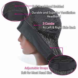 26-Inch Long Synthetic Box <b>Braided</b> Headband Wigs High Temperature Fiber Large Cap Size - Product Image 5