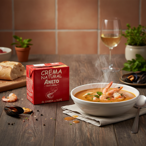 Calidad Garantizada Hecho en España 6X500ml Deliciosa Crema de Mariscos y Camarones para Sopa Natural para Exportación - Product Image 3