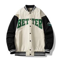 MAQVOB-Vêtements de baseball américain printemps-automne, veste ample tendance pour hommes, veste pour femmes amoureux