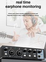 Équipement d'enregistrement informatique professionnel, équipement de chant en direct, carte son externe USB pour guitare, studio audio