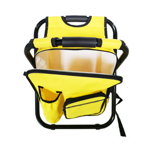 Venta al por mayor de personalizado al aire libre portátil de Metal multifuncional <span class=keywords><strong>mochila</strong></span> <span class=keywords><strong>tipo</strong></span> <span class=keywords><strong>silla</strong></span> plegable de pesca taburete de Camping con bolsa de hielo fresco - Product Image 2