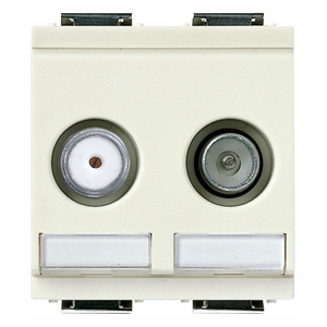 Prise de passage TV-RD-SAT à 2 sorties, accessoire de câblage blanc - Product Image 1