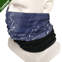 Cache-cou sans couture entièrement personnalisé, imprimé par transfert thermique, motif léopard, unisexe, multi-usage, en polaire élastique, chaud pour l'hiver, bandana tubulaire de sport
