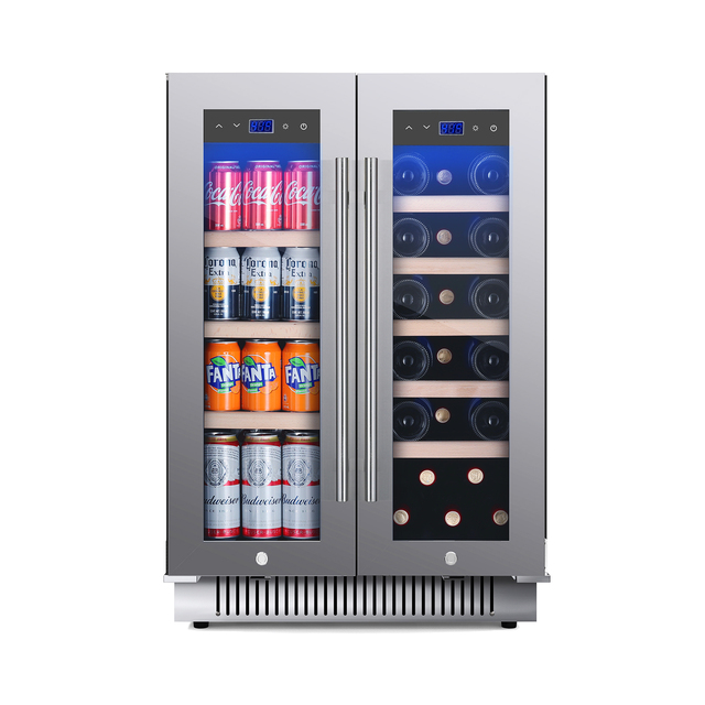 FSE Double Door Under-counter Compressor 128L Wine and Beverage Cooler for Home