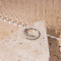 Anillos Minimalistas Geométricos Ajustables de Oro de 14K con Micro Pavé de Moissanita VVS GRA de Corte Brillante para Mujer, Joyería Fina Toderi