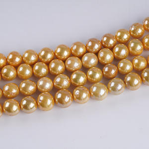 Perles d'eau douce Edison en gros, 13-15 mm, blanches naturelles, semi-finies, pour colliers, vente directe d'usine - Product Image 3