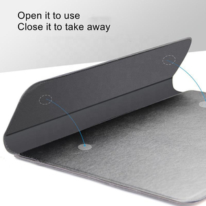 Porte-documents d'affaires en cuir PU de <span class=keywords><strong>luxe</strong></span> pour hommes et femmes, sac pour ordinateur portable 3 en 1 avec support pour <span class=keywords><strong>Macbook</strong></span> Air <span class=keywords><strong>Pro</strong></span> 14 pouces, étui pour Mac - Product Image 5