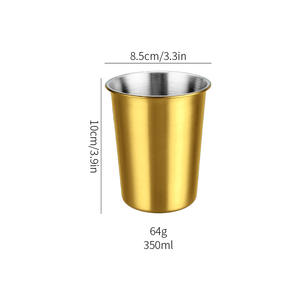 Copa reutilizable apilable de 16oz, copa de vino, copa de agua potable, copa de cerveza de acero inoxidable - Product Image 4