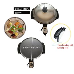 <span class=keywords><strong>Mini</strong></span>-appareil électrique à injera pour la maison, 16 pouces, portable, Mogogo avec surface antiadhésive, poêle électrique Mogogo pour la cuisine quotidienne - Product Image 4