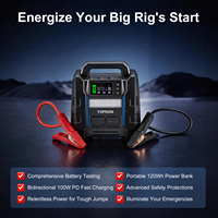 Arrancador de Baterías y Probador de Sistemas 2 en 1 TOPDON V4500 Plus, 4500A, 32000mAh, 120Wh, para Motores de Gasolina/Diésel de hasta 16L